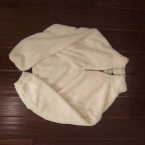 Half Zip Placket Teddy Sweatshirt